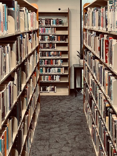 Books Books on shelves at library
